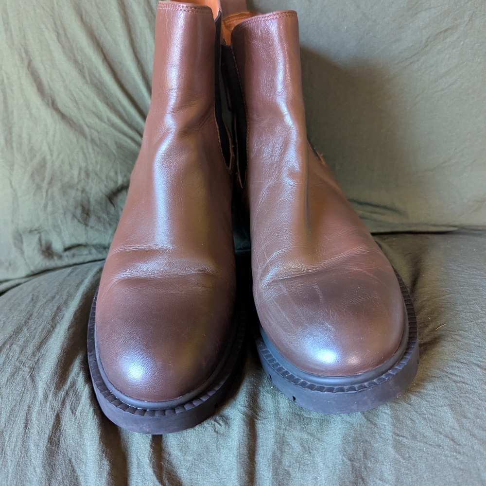 Coach Brown Leather Ankle Boots - Picture 4 of 9
